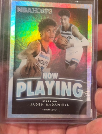 2020 NBA Hoops Now Playing Jaden McDaniels — front