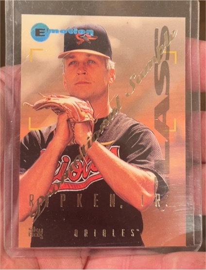1994 SkyBox Emotion E-Motion #E-1 Cal Ripken Jr. — front