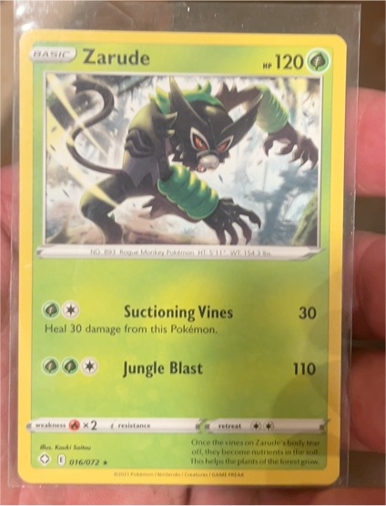 2021 Pokemon #016 Zarude — front