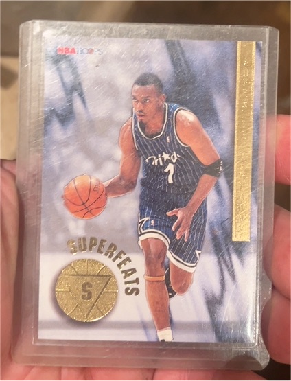 1994 NBA Hoops Superfeats #S7 Anfernee Hardaway — front
