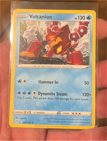 2021 Pokémon #025 Volcanion — front