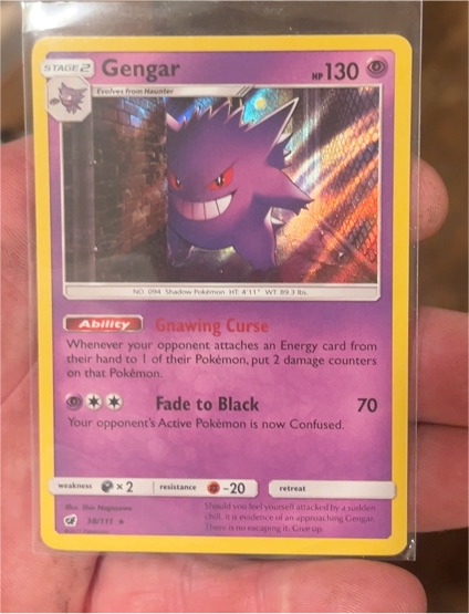 2019 Pokémon #38 Gengar — front