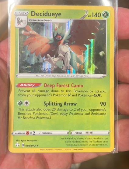 2021 Pokémon #008 Decidueye — front