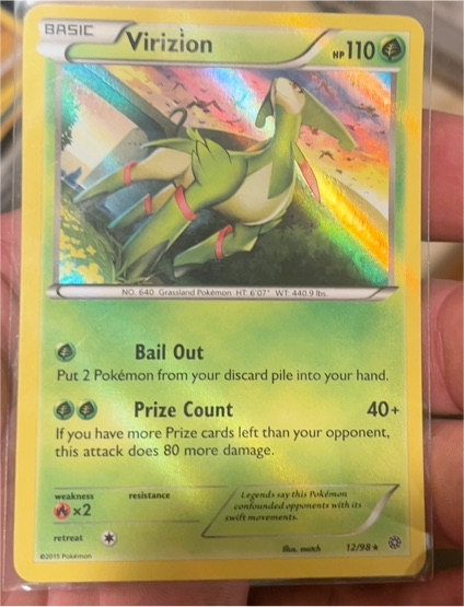 2015 Pokémon #12 Virizion — front