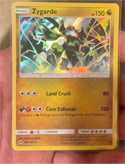 2017 Pokémon #160 Zygarde — front