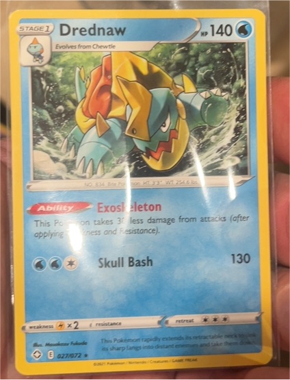 2021 Pokémon Evolving Skies #27 Drednaw — front