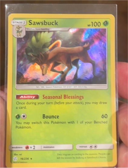2015 Pokémon #16 Sawsbuck — front