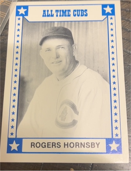 All Time Cubs Rogers Hornsby — front