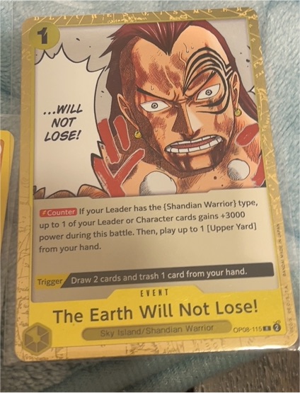 One Piece Card Game OP08-115 The Earth Will Not Lose! — front