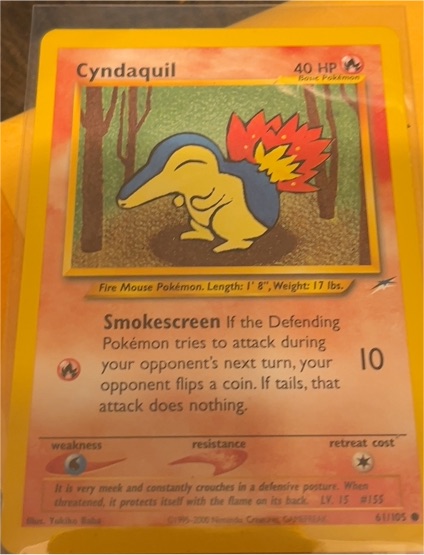 2005 Pokémon #61 Cyndaquil — front