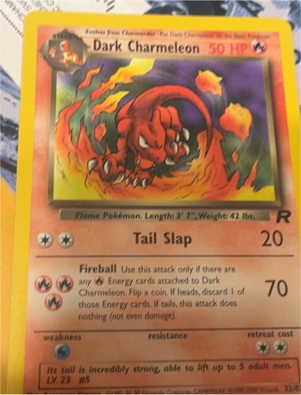 1999 Pokémon #15 Dark Charmeleon — front