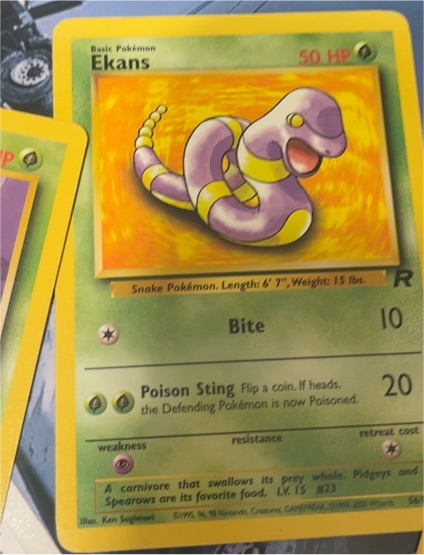 1999 Pokémon #23 Ekans — front