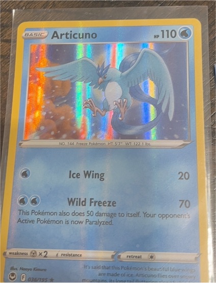 2016 Pokémon #36 Articuno — front