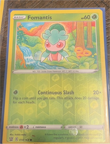 2017 Pokémon #014 Fomantis — front
