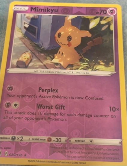 2022 Pokémon #086 Mimikyu — front
