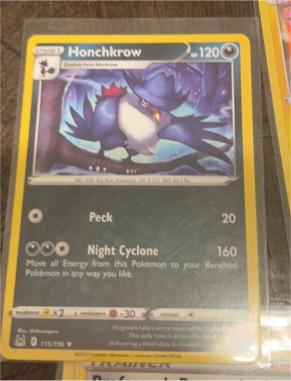2022 Pokémon #175 Honchkrow — front