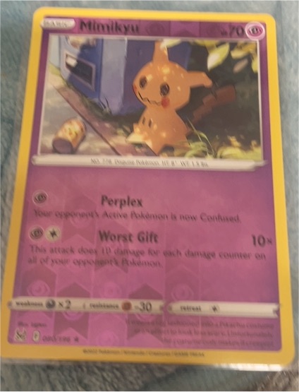 2018 Pokémon Sun & Moon Lost Thunder #60 Mimikyu — front