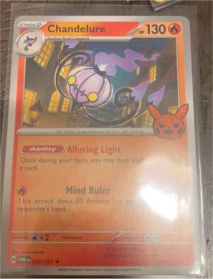 2020 Pokemon #038 Chandelure — front