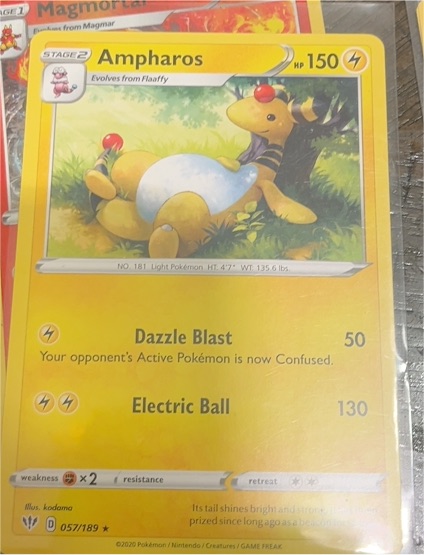 2020 Pokemon #057 Ampharos — front