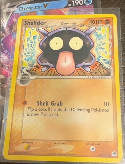 2006 Pokémon EX Delta Species #43 Shellder — front