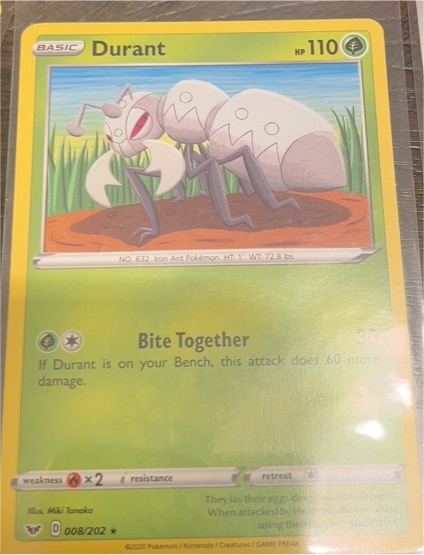 2020 Pokemon #008 Durant — front