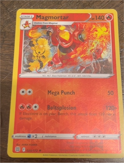 2022 Pokémon #020 Magmortar — front