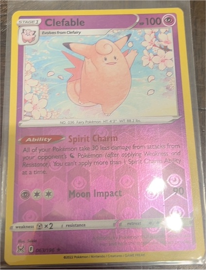 2022 Pokémon #063 Clefable — front