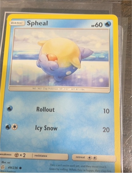 2019 Pokémon #49 Spheal — front