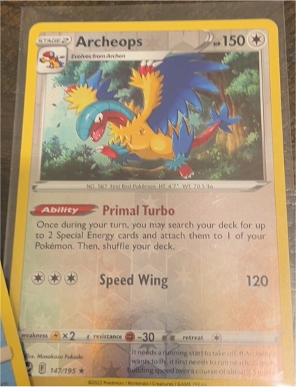 2022 Pokémon 147 Archeops — front