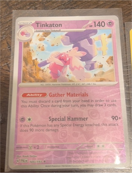 2023 Pokemon Scarlet & Violet #105 Tinkaton — front