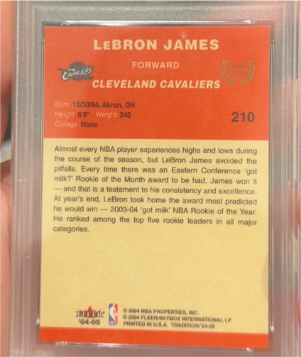 2004 Fleer Tradition '04-05 #210 LeBron James — front