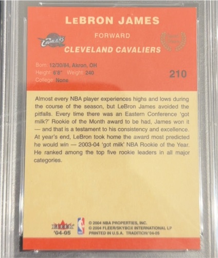 2004 Fleer #210 LeBron James — front