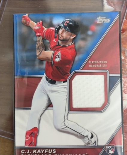 2022 Topps C.J. Kayfus Rookie Card Player-Worn Memorabilia — front