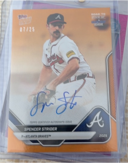 2023 Topps Now #07/25 Spencer Strider — front