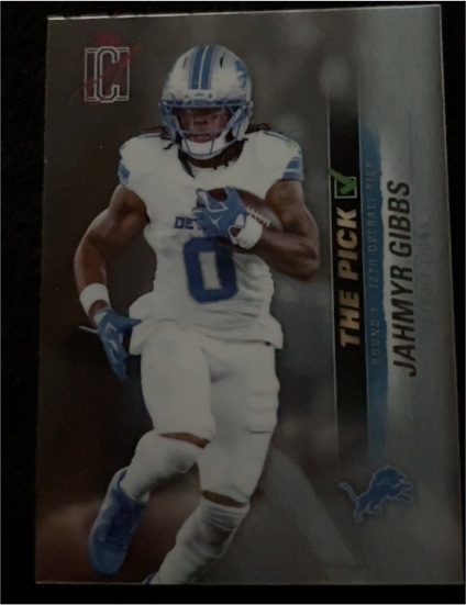 2022 Donruss The Pick #THE-1 Jahmyr Gibbs — front
