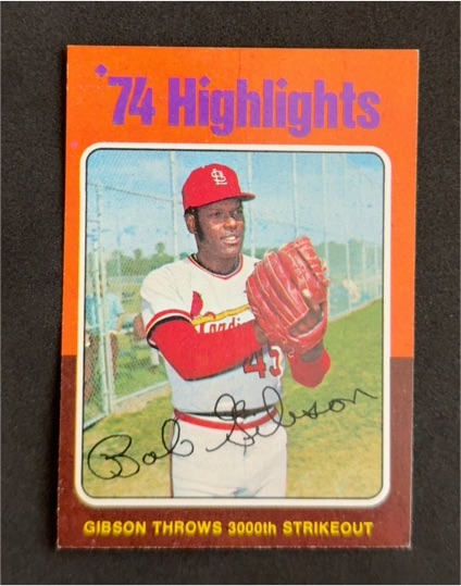 1975 Topps #74 Bob Gibson — front