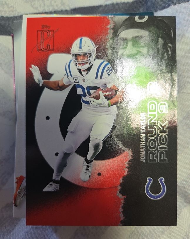 2021 Topps DC Jonathan Taylor Round 1 Pick 9 — front