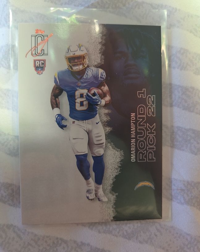 2022 Topps ID #RC Omarion Hampton — front