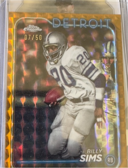 2022 Topps Chrome Detroit #07/50 Billy Sims — front