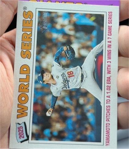 2025 Topps Heritage #18 Yamamoto — front