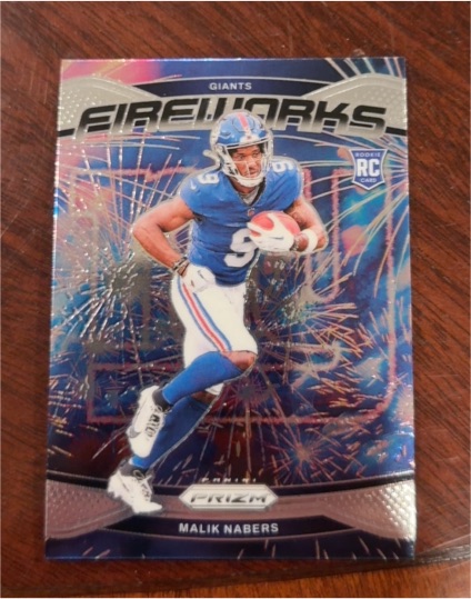 2022 Panini Prizm Fireworks #Malik Nabers — front