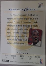 1993 SkyBox Shaquille O'Neal #AR1 — front