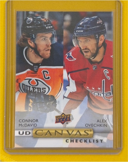 2021 Upper Deck Canvas Checklist Connor McDavid Alex Ovechkin — front