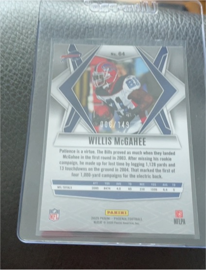 2005 Panini Phoenix Football #64 Willis McGahee — front