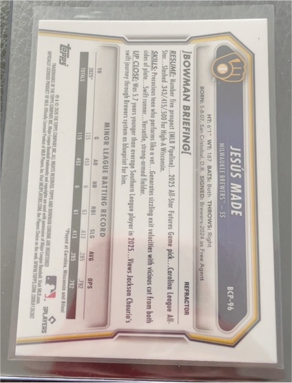 2023 Topps Bowman Chrome Prospects #BCP-98 Jesus Made — front