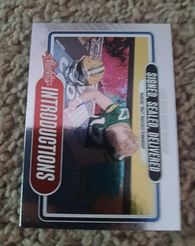 2020 Absolute Introductions Signed, Sealed, Delivered Aaron Rodgers — front