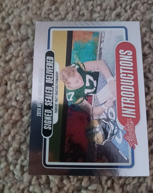 2021 Absolute Football Introductions Signed Sealed Delivered Packers Patri Sanders Premiere — front