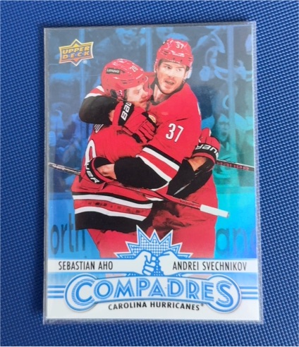 2022 Upper Deck Compadres #C-1 Sebastian Aho & Andrei Svechnikov — front
