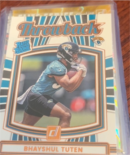 2022 Donruss Throwback #TR-1 Bhayshul Tuten — front