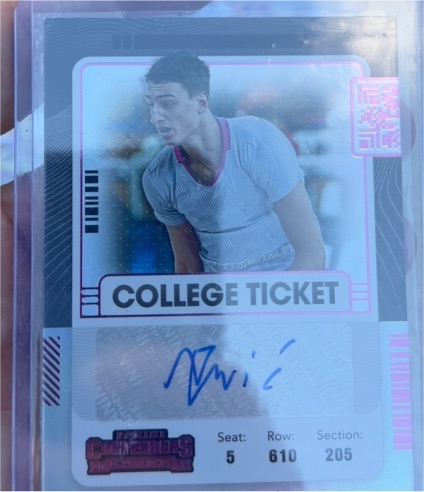 2022 Topps MLS College Ticket #CT-NA Nicolás Acevedo — front